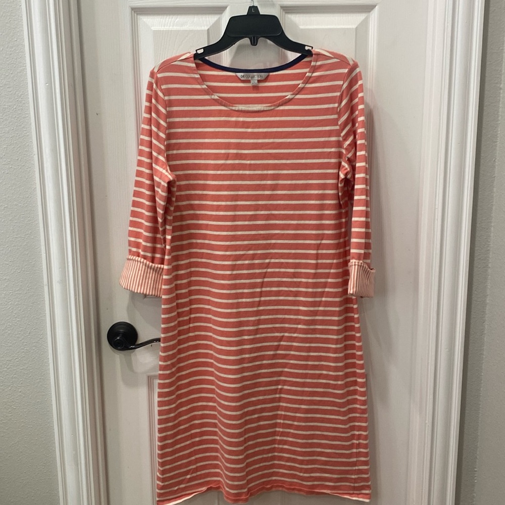Downeast Collection pink & white Striped Dress